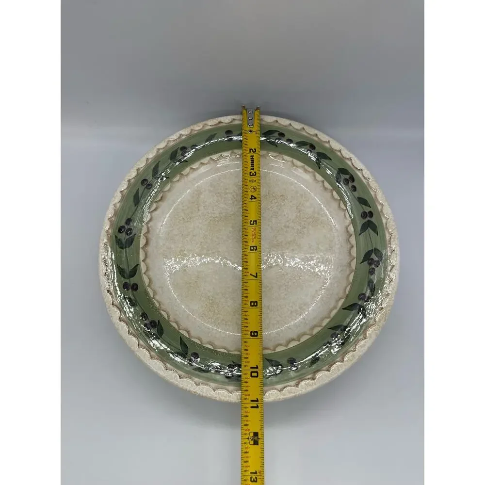 Oneida Oliveto Hand Painted Set of 3 Dinner Plates 11” Olives